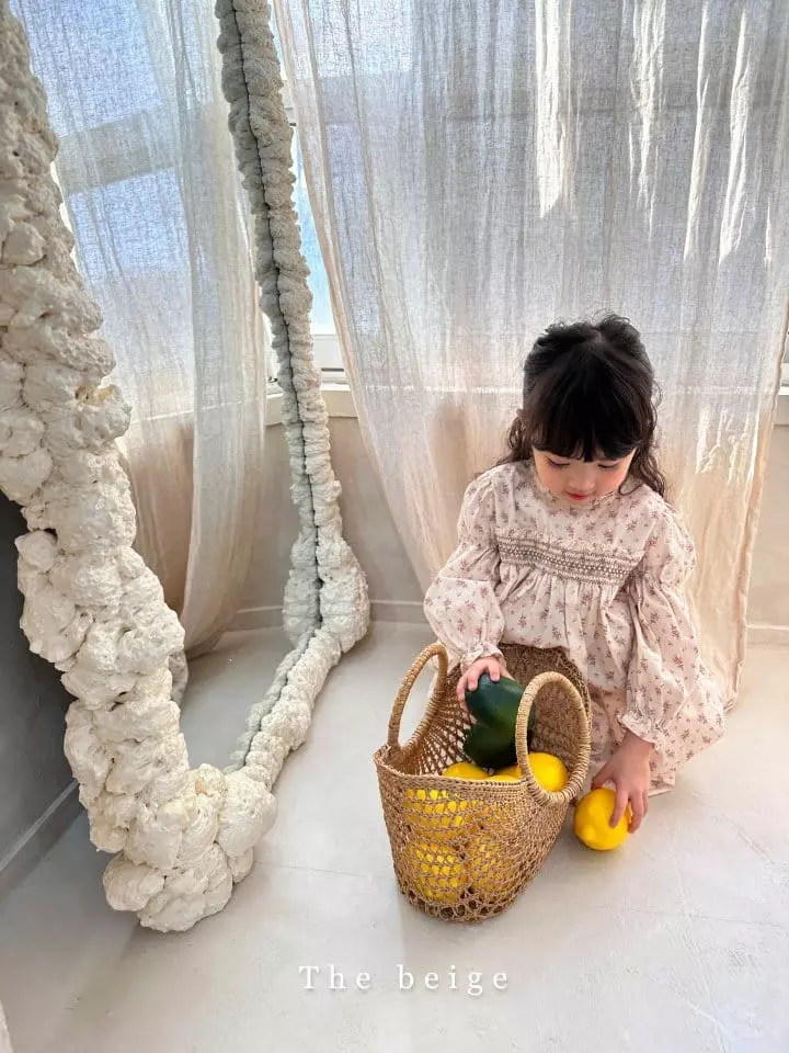 The Beige - Korean Children Fashion - #minifashionista - Flower Smocked One-piece - 9
