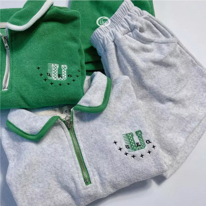 U Eo - Korean Children Fashion - #Kfashion4kids - Terry Anorak Top Bottom Set - 5