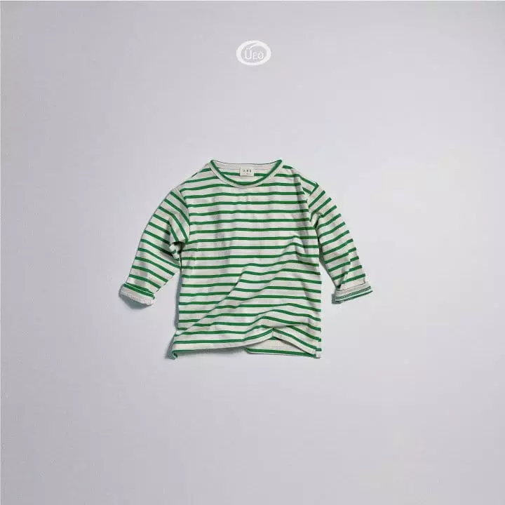 U Eo - Korean Children Fashion - #childrensboutique - Slit Stripes Tee - 2