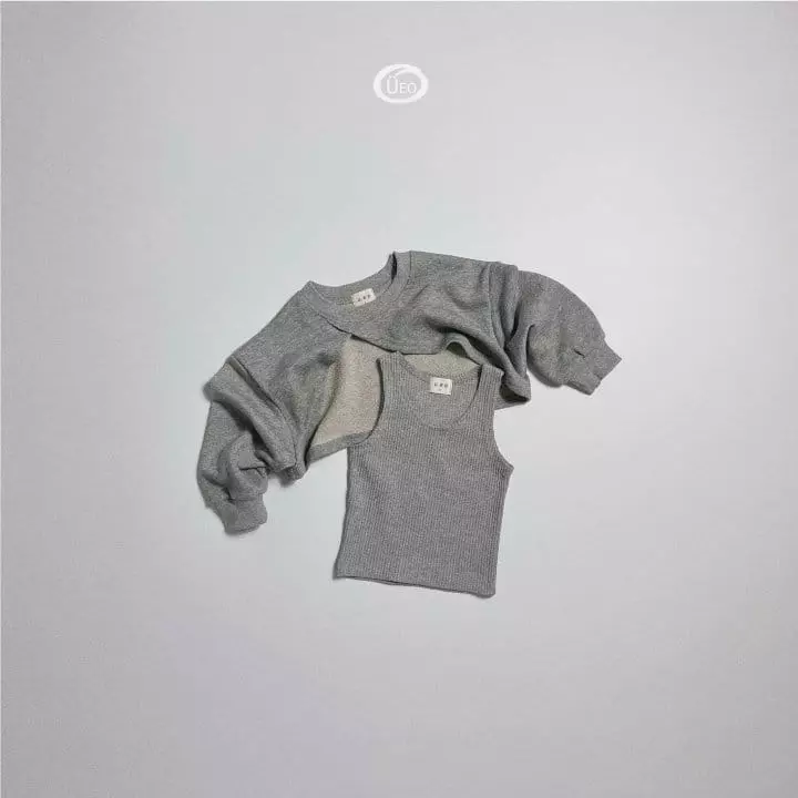 U Eo - Korean Children Fashion - #discoveringself - Crop Sleeveless Top Bottom Set