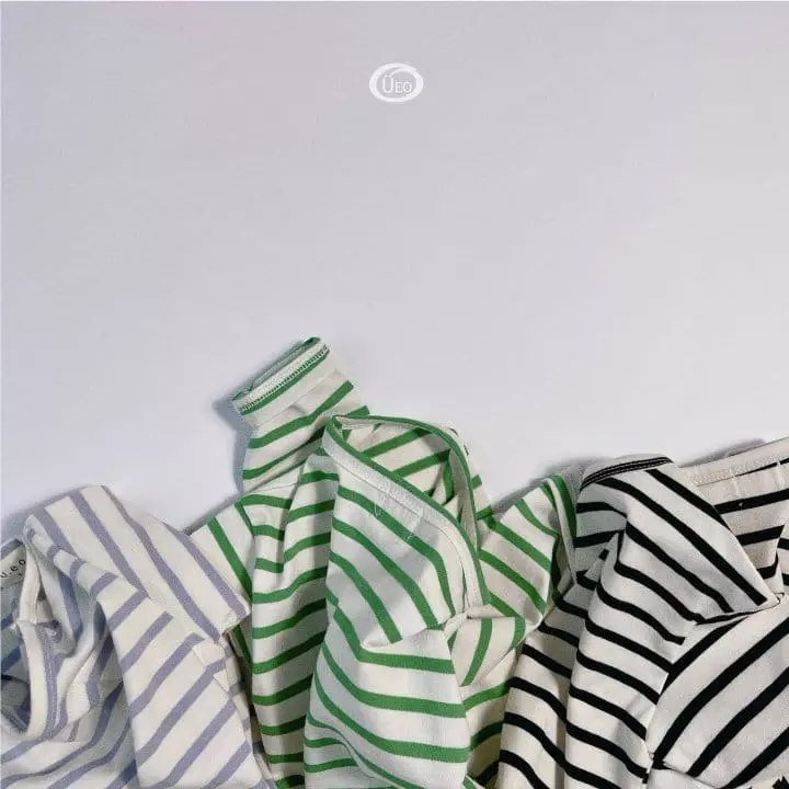 U Eo - Korean Children Fashion - #fashionkids - Slit Stripes Tee - 5