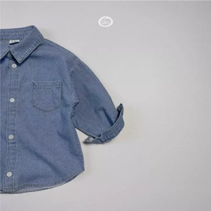 U Eo - Korean Children Fashion - #kidsshorts - Dandy Denim Shirt