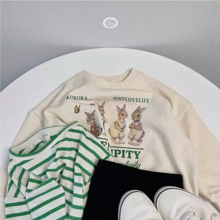 U Eo - Korean Children Fashion - #kidsstore - Slit Stripes Tee - 7