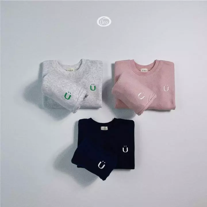 U Eo - Korean Children Fashion - #littlefashionista - Smile Embrodiery Top Bottom Set - 5