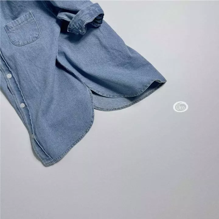 U Eo - Korean Children Fashion - #littlefashionista - Denim Long One-piece - 4