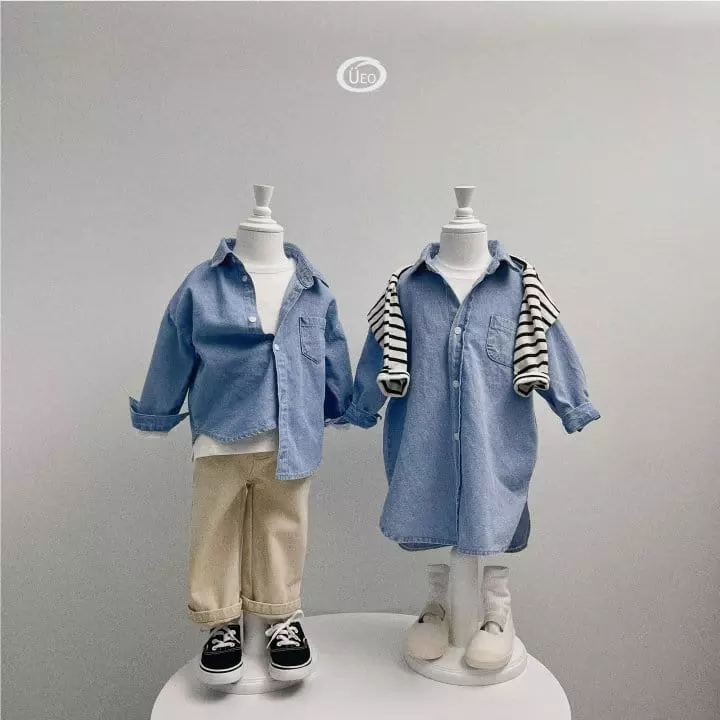 U Eo - Korean Children Fashion - #prettylittlegirls - Denim Long One-piece - 6