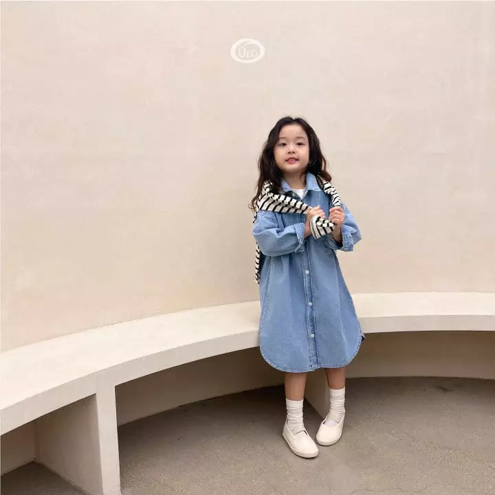 U Eo - Korean Children Fashion - #stylishchildhood - Denim Long One-piece - 9