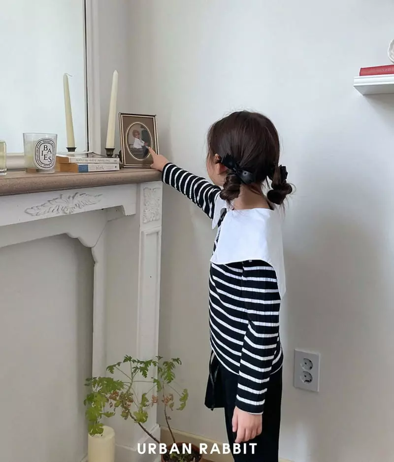Urban Rabbit - Korean Children Fashion - #childofig - Big Collar Stripes Tee - 10