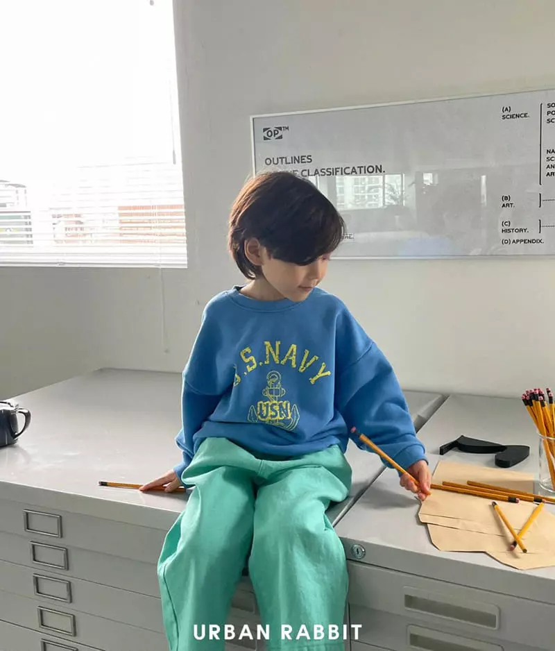 Urban Rabbit - Korean Children Fashion - #discoveringself - Navy Sweatshirt - 8