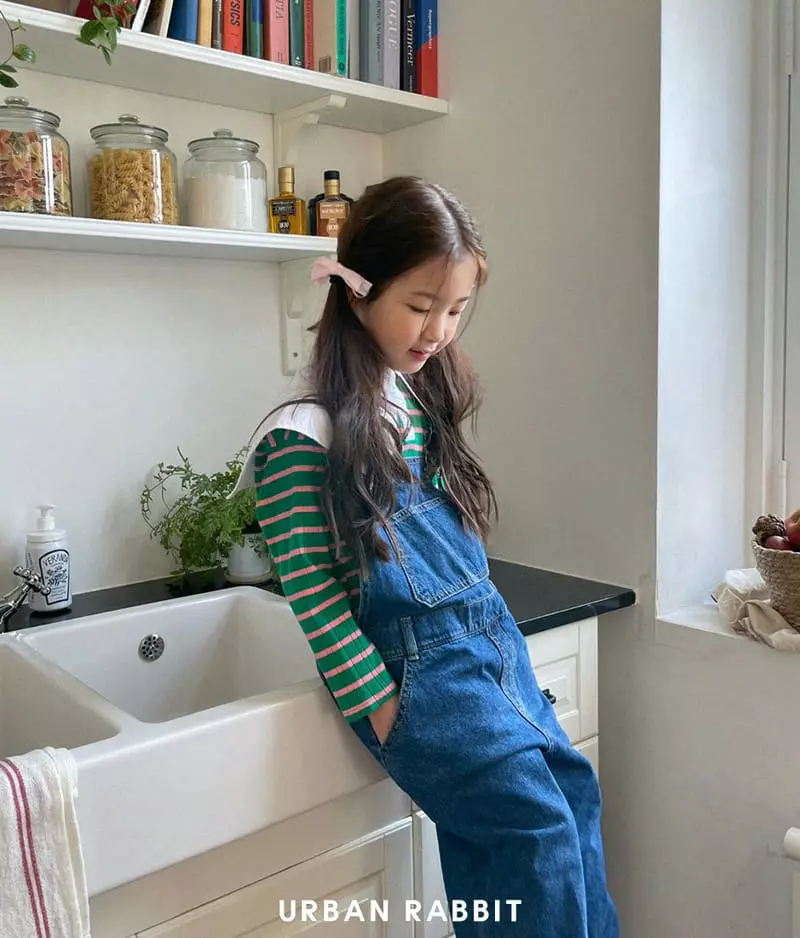 Urban Rabbit - Korean Children Fashion - #todddlerfashion - Denim Overalls - 6