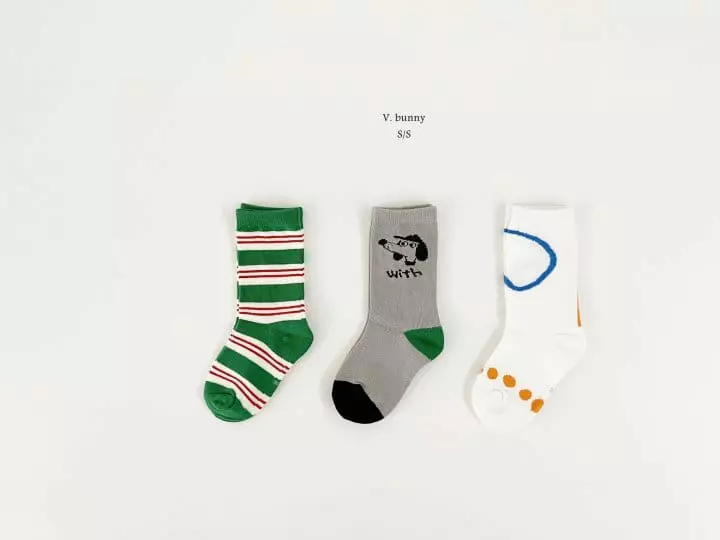 V Bunny - Korean Children Fashion - #Kfashion4kids - Dono Socks Set