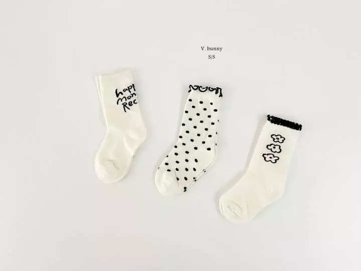 V Bunny - Korean Children Fashion - #childofig - Dot Socks Set - 10