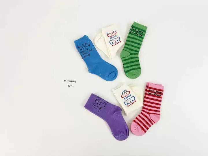 V Bunny - Korean Children Fashion - #childofig - Sleepy Socks Set - 9