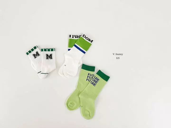 V Bunny - Korean Children Fashion - #childofig - MI Socks Set - 7