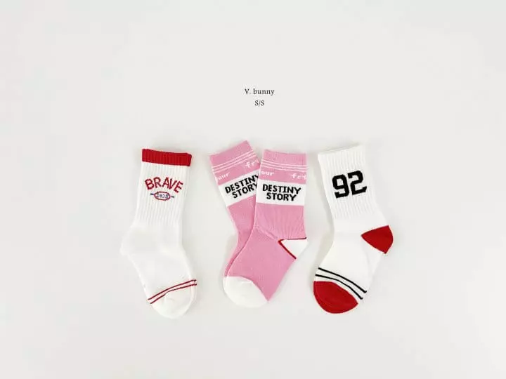 V Bunny - Korean Children Fashion - #childrensboutique - 92 Socks Set - 3