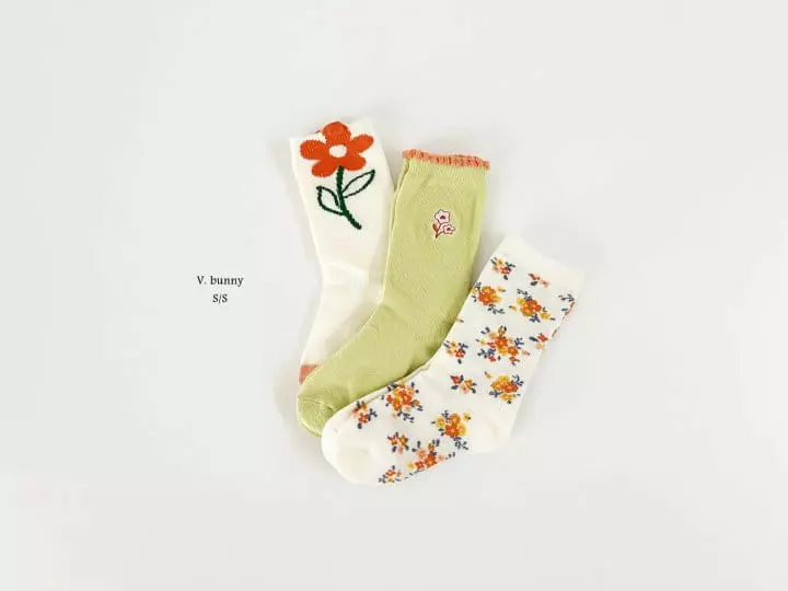V Bunny - Korean Children Fashion - #discoveringself - Spring Socks Set
