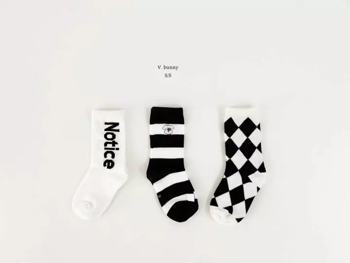 V Bunny - Korean Children Fashion - #fashionkids - Notty Socks Set - 10