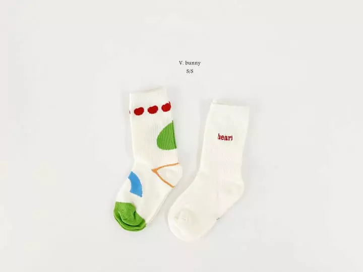 V Bunny - Korean Children Fashion - #kidzfashiontrend - Danssi Socks Set - 8