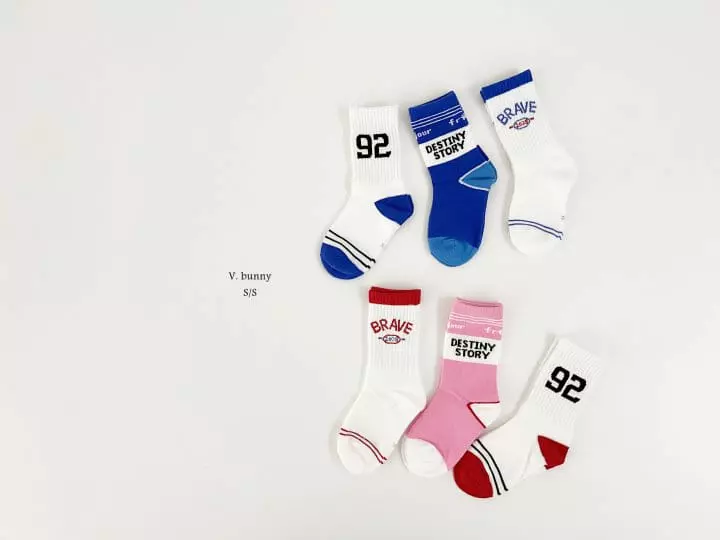 V Bunny - Korean Children Fashion - #littlefashionista - 92 Socks Set - 11