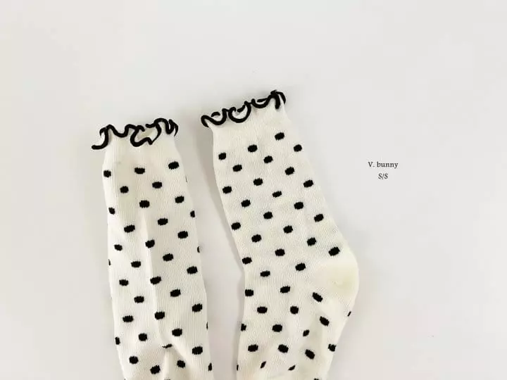 V Bunny - Korean Children Fashion - #littlefashionista - Dot Socks Set - 6