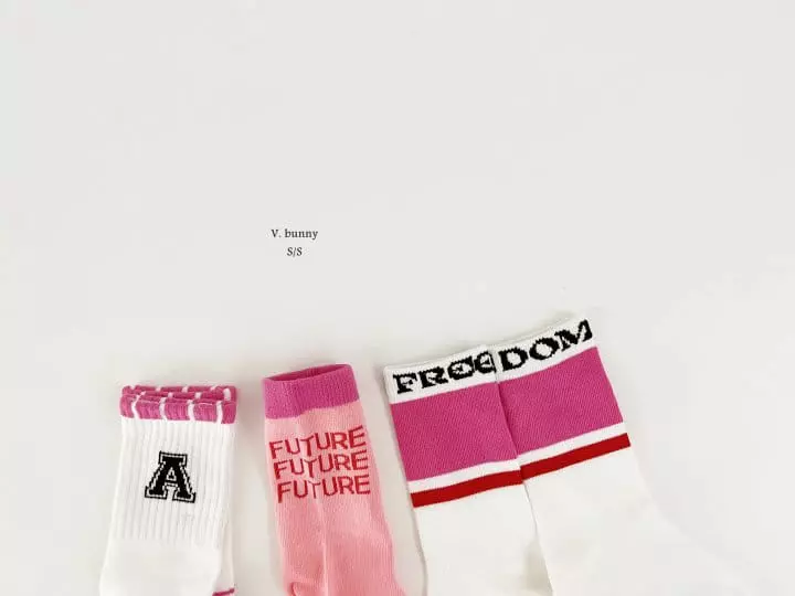 V Bunny - Korean Children Fashion - #littlefashionista - MI Socks Set - 3