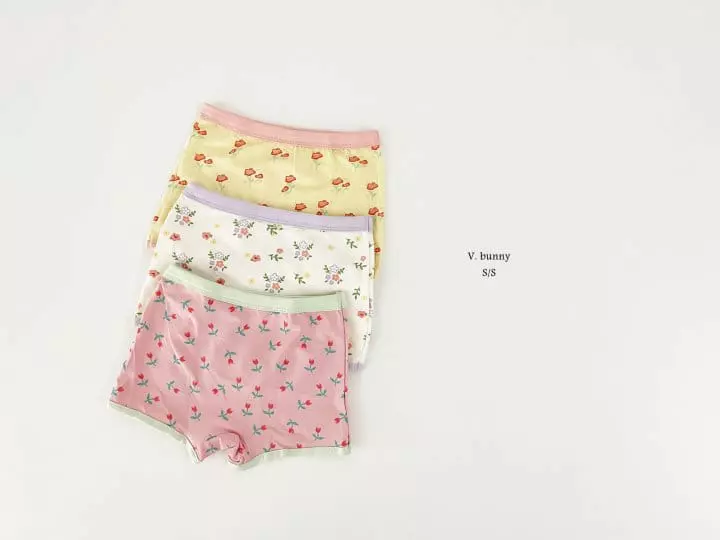 V Bunny - Korean Children Fashion - #magicofchildhood - Flower Underwear Set