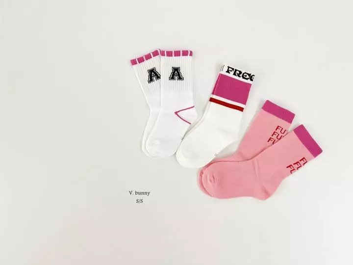 V Bunny - Korean Children Fashion - #littlefashionista - MI Socks Set - 4