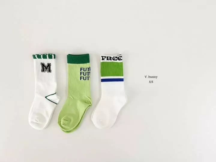V Bunny - Korean Children Fashion - #minifashionista - MI Socks Set - 5