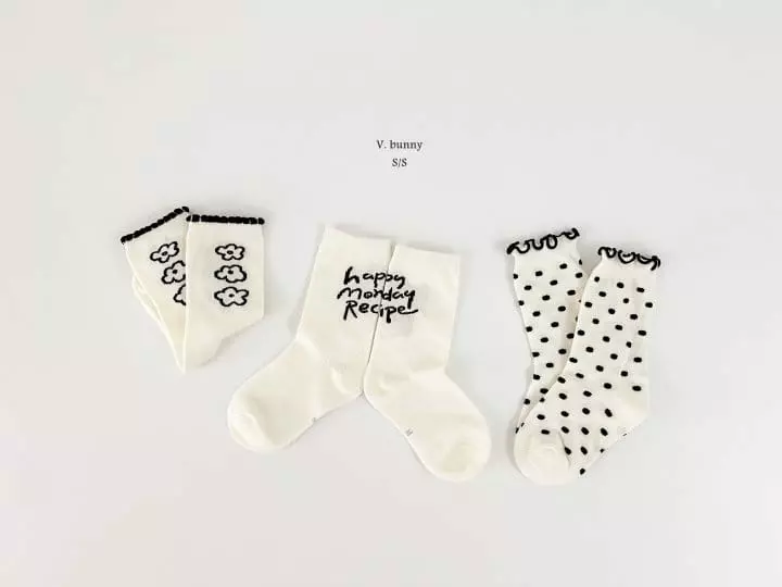 V Bunny - Korean Children Fashion - #prettylittlegirls - Dot Socks Set - 9