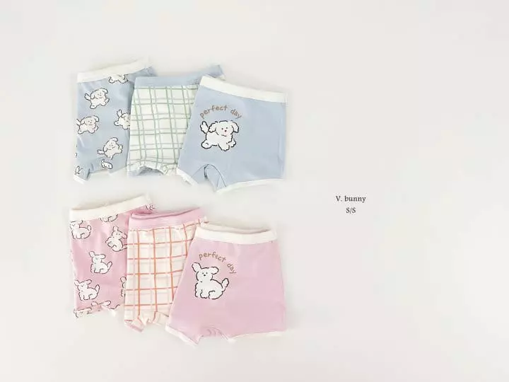 V Bunny - Korean Children Fashion - #toddlerclothing - Beagle Underwear Set - 3