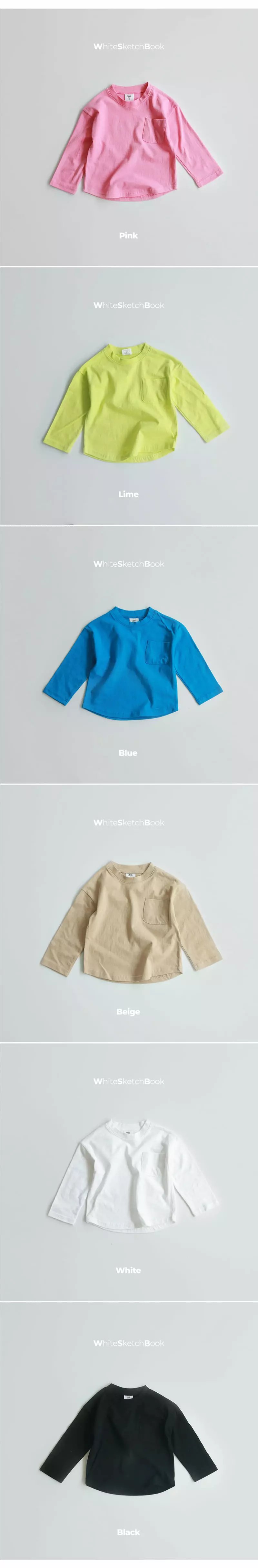 Whitesketchbook - Korean Children Fashion - #childofig - Single Pocket Tee - 5