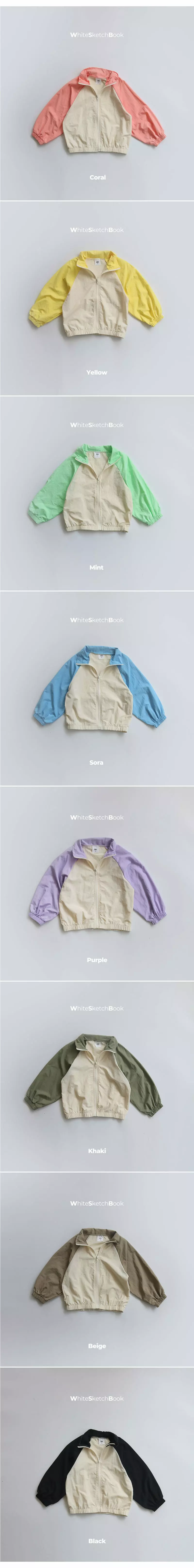 Whitesketchbook - Korean Children Fashion - #childofig - Windbreaker Zip-up - 5