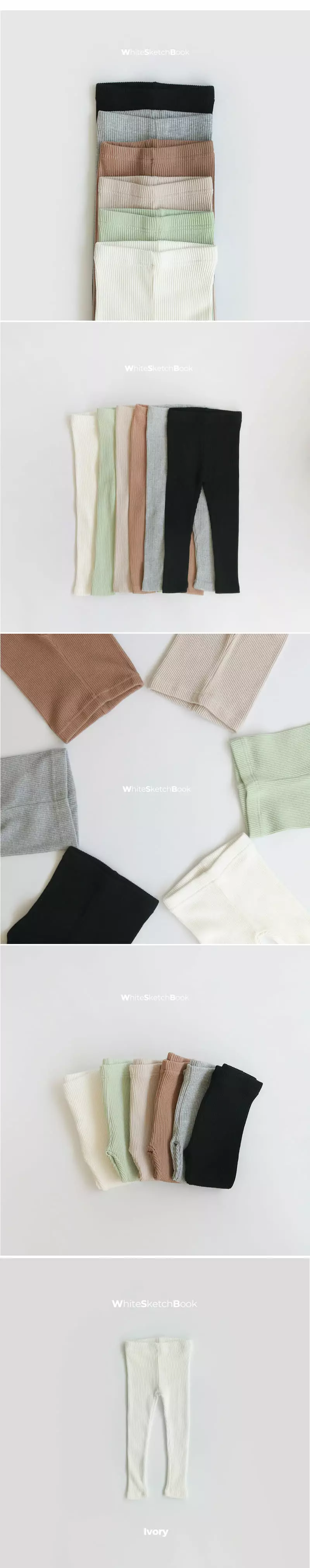 Whitesketchbook - Korean Children Fashion - #magicofchildhood - Rib Leggings - 4