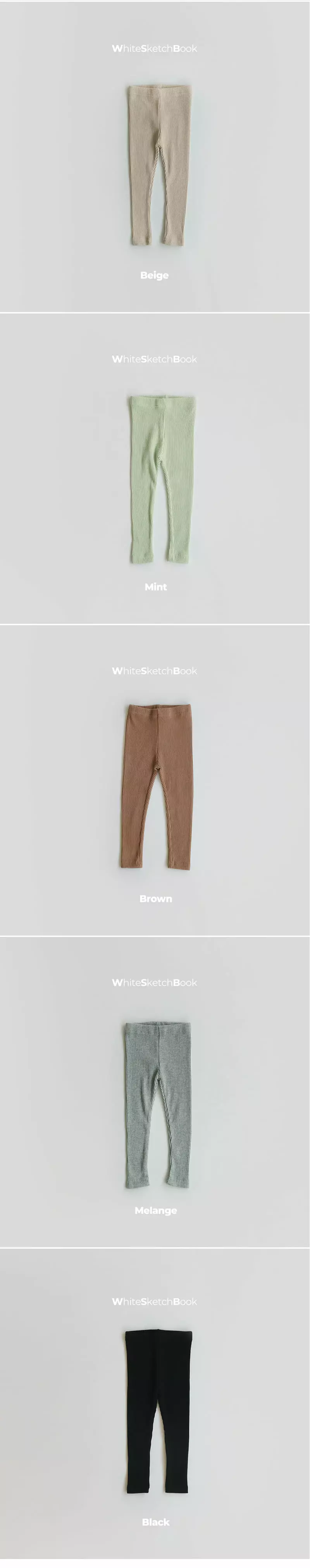 Whitesketchbook - Korean Children Fashion - #prettylittlegirls - Rib Leggings - 5