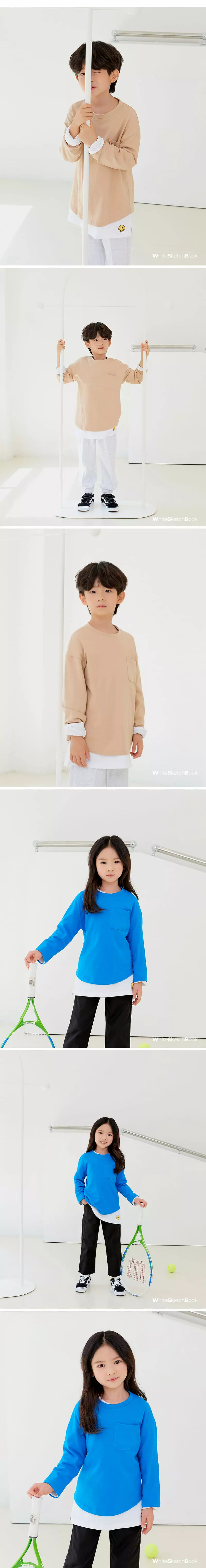Whitesketchbook - Korean Children Fashion - #todddlerfashion - Single Pocket Tee - 2