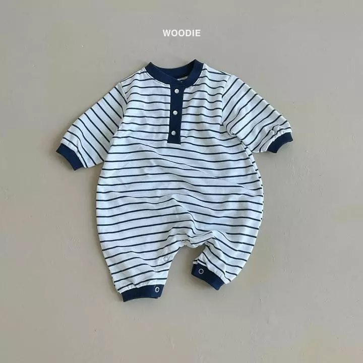Woodie - Korean Baby Fashion - #babyoutfit - Stripes Bodysuit - 2