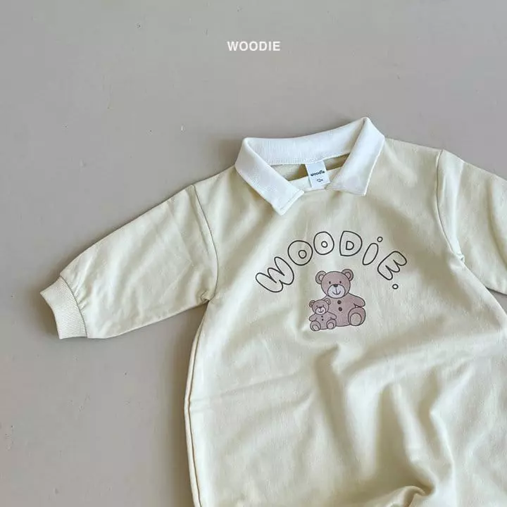 Woodie - Korean Baby Fashion - #babyoutfit - Collar Bodysuit - 7
