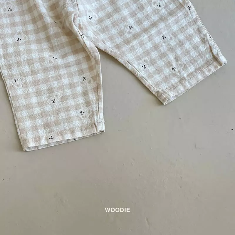Woodie - Korean Children Fashion - #fashionkids - Check Bear Pants - 5