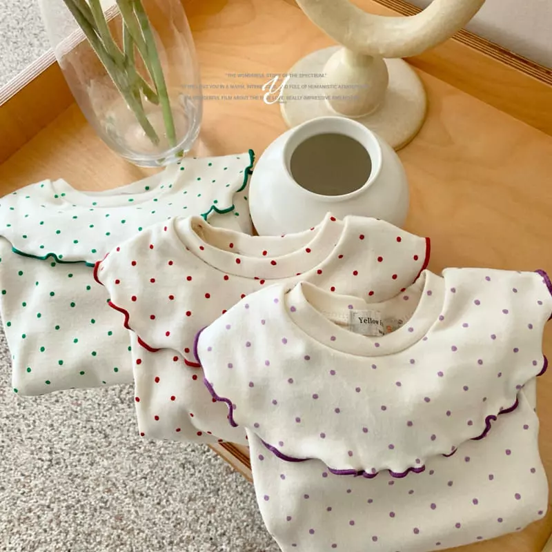 Yellow Factory - Korean Children Fashion - #kidsshorts - Dot Tee - 2