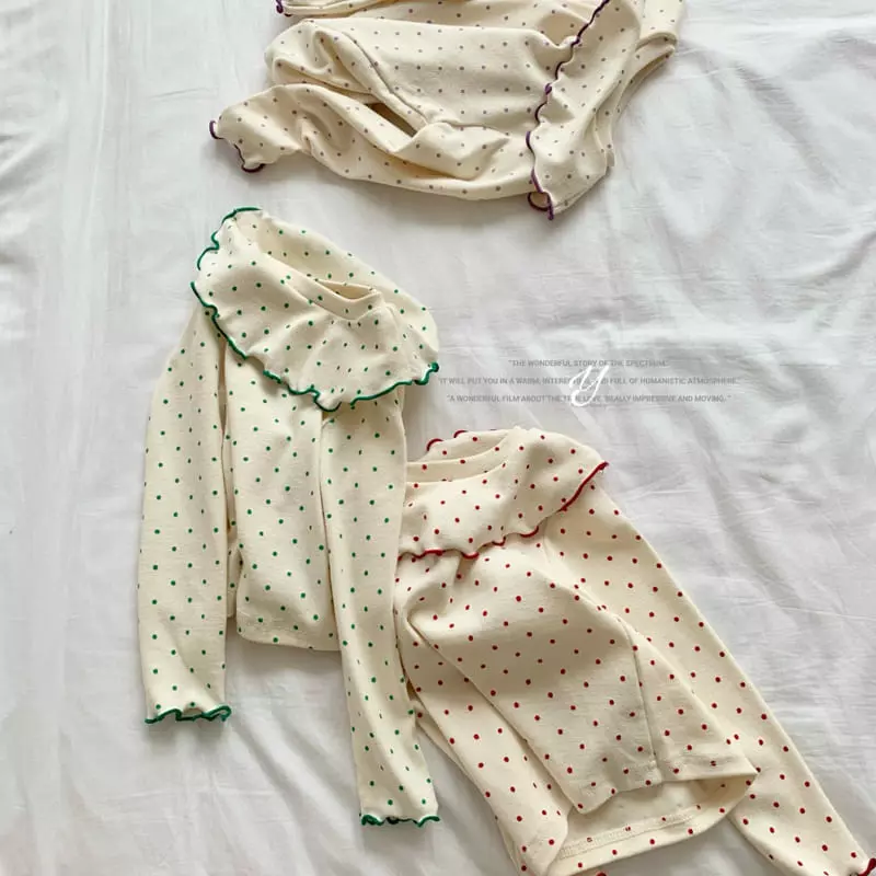 Yellow Factory - Korean Children Fashion - #kidsstore - Dot Tee - 3