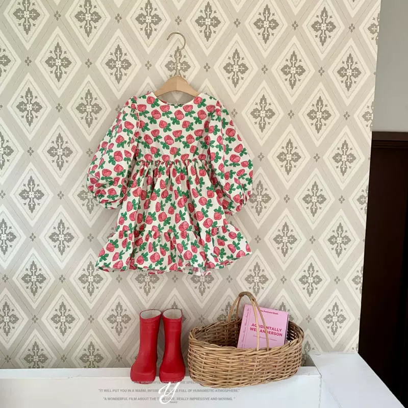 Yellow Factory - Korean Children Fashion - #todddlerfashion - Rose One-piece