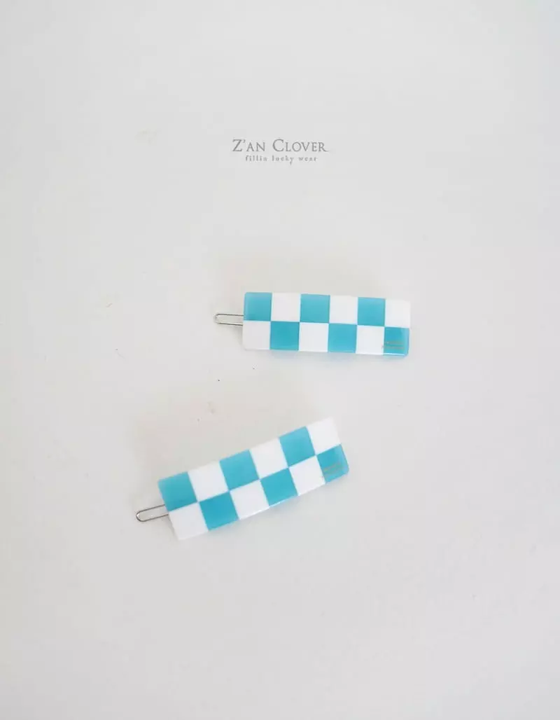 Zan Clover - Korean Children Fashion - #Kfashion4kids - Ceramics Checker Hairpin - 6