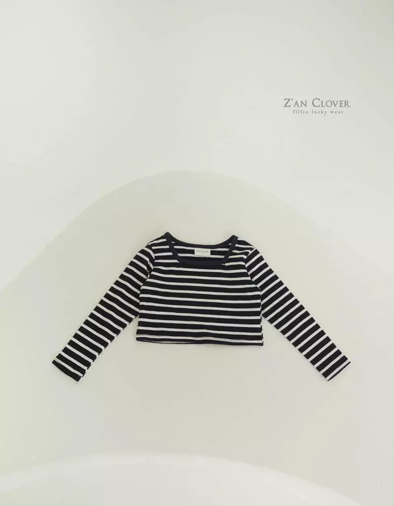 Zan Clover - Korean Children Fashion - #childofig - Square Stripes Tee - 6
