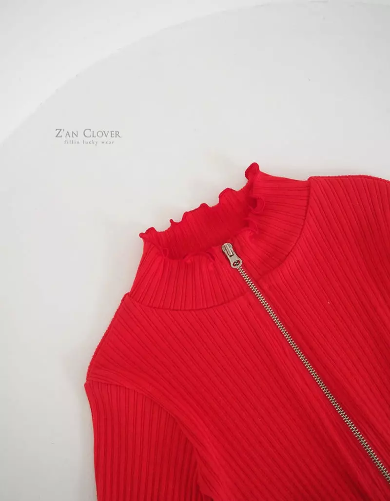 Zan Clover - Korean Children Fashion - #childofig - Rib Two Way Cardigan - 12