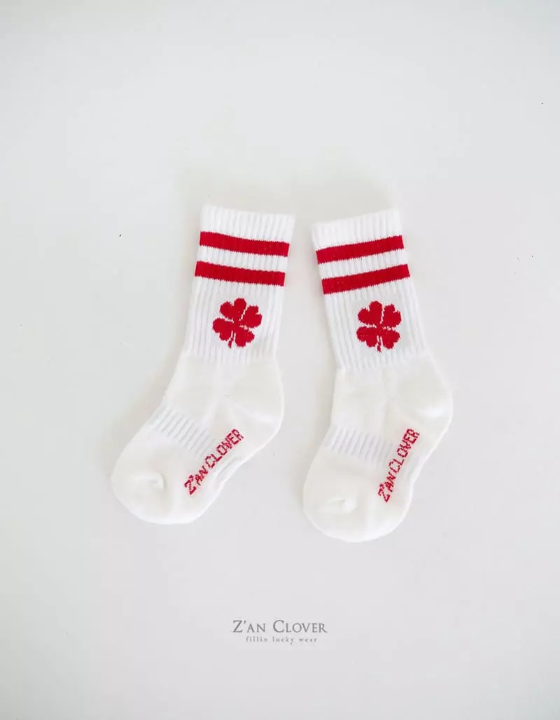 Zan Clover - Korean Children Fashion - #designkidswear - Color Sport Socks - 9