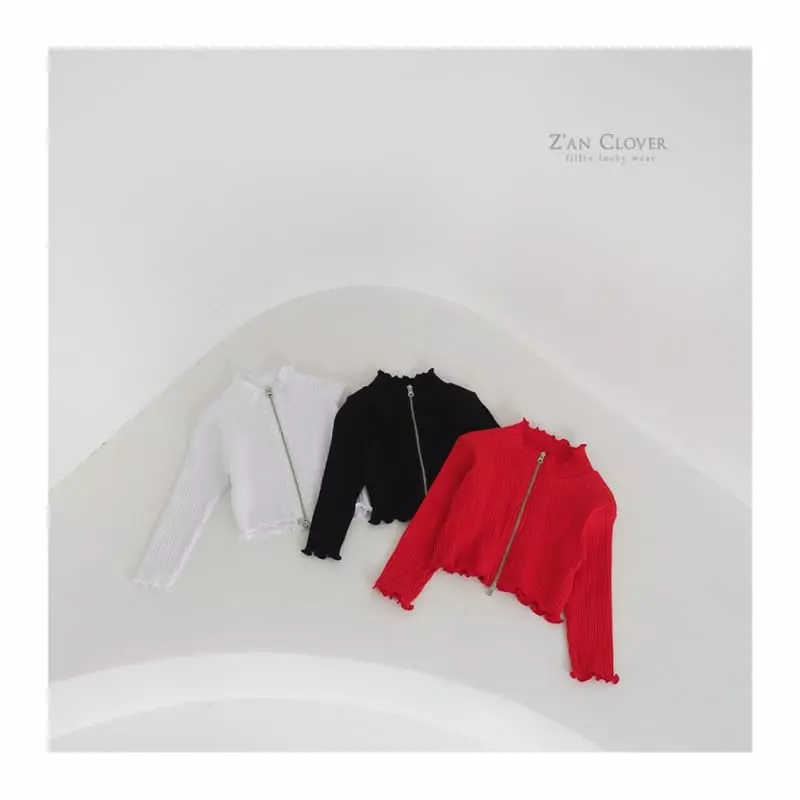 Zan Clover - Korean Children Fashion - #discoveringself - Rib Two Way Cardigan