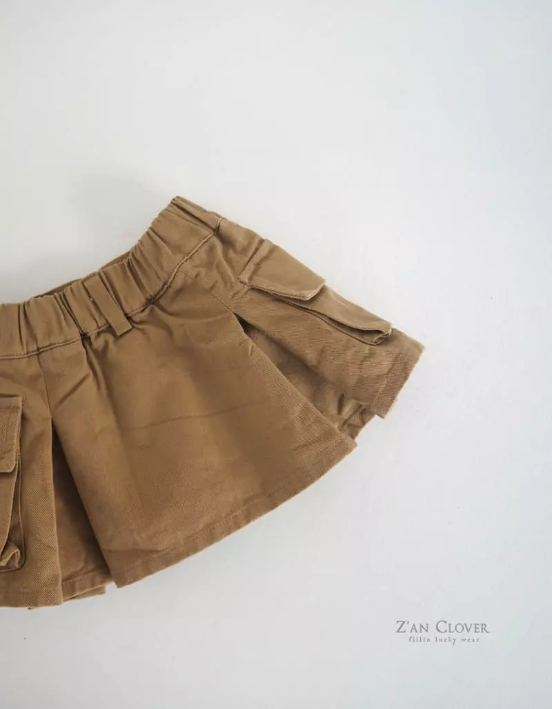 Zan Clover - Korean Children Fashion - #fashionkids - Cargo Pleats Skirt - 6