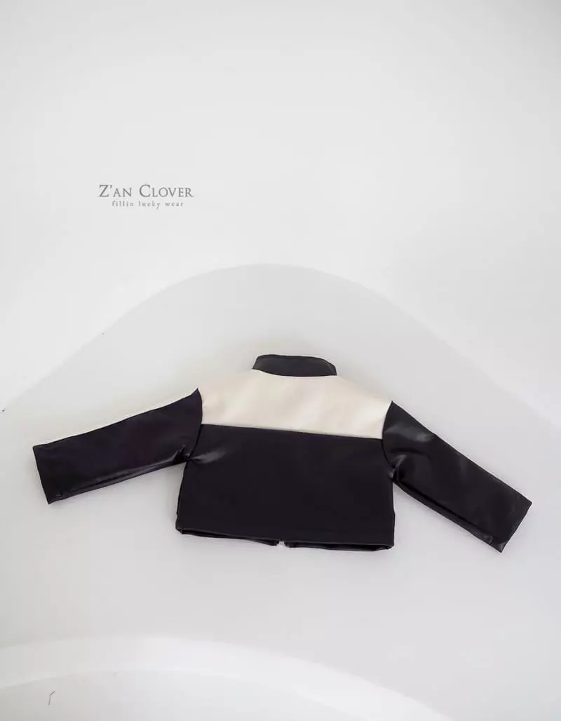 Zan Clover - Korean Children Fashion - #kidsshorts - Leather Bicker Jacket - 8