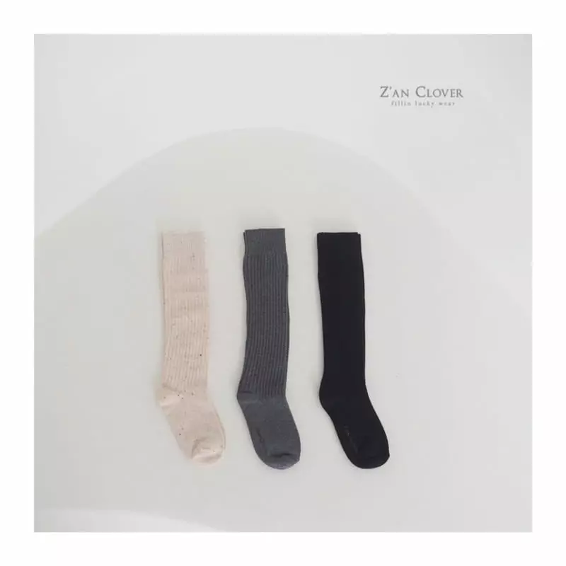 Zan Clover - Korean Children Fashion - #magicofchildhood - Plain Over Knee Socks