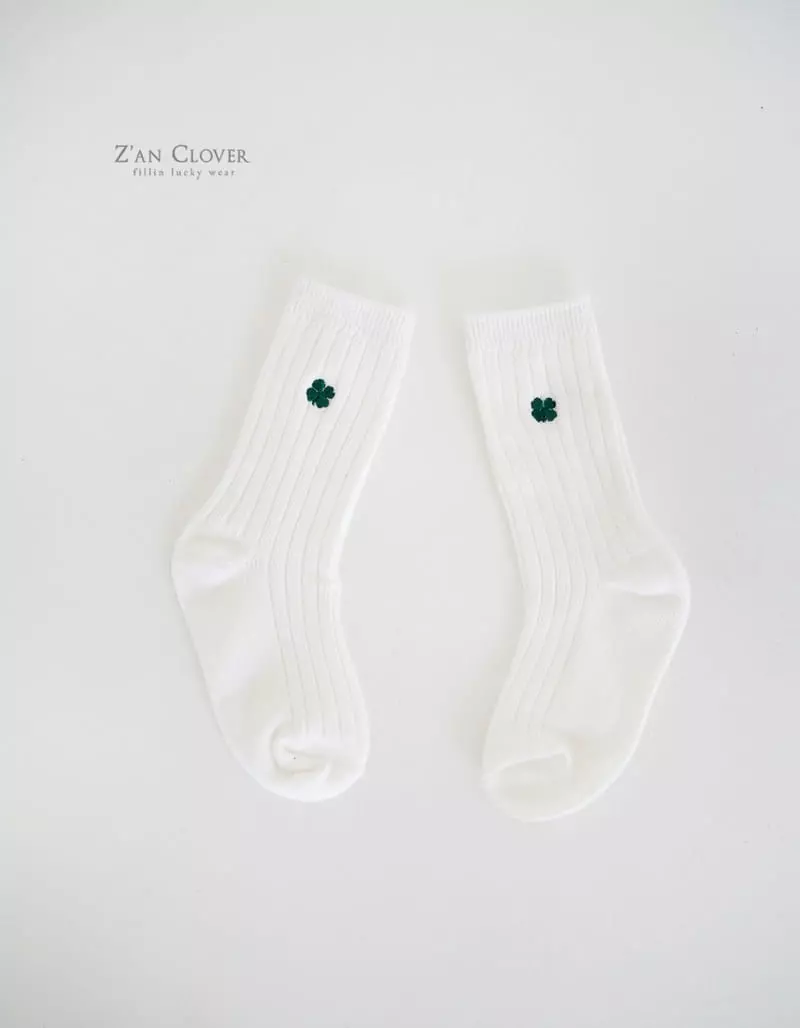 Zan Clover - Korean Children Fashion - #minifashionista - Basic Clover Socks - 6